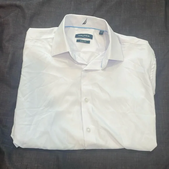 Nautica | Shirts | Nautical Slim Fit 414 12 Small Buttondown White Shirt  New With Tags | Poshmark